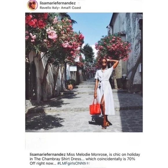 LISA MARIE FERNANDEZ Linen-blend Textures Gauze button down Midi cover-up Dress - Picture 3 of 16